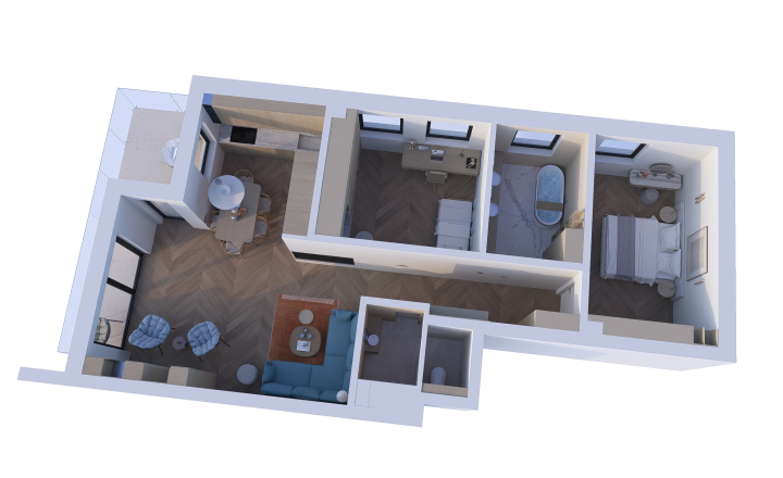 3-izbový byt v Novostavbe v srdci Košíc – Vojvodská ulica - fotografia 4
